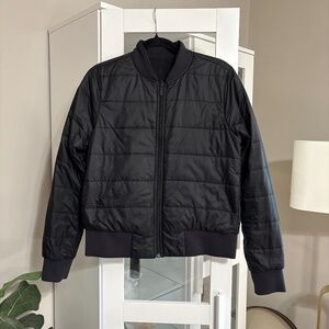Lululemon Non-Stop Bomber Jacket Reversible Black 8 *As-Is*